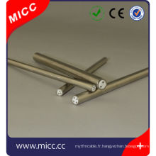 4 éléments de haute pureté MgO type K MTS MI CABLE 6.4 fabricant DUPLEX INCONEL 600